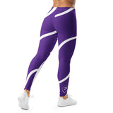 Roll Gear Purple Swirl Spats - Purple/White, Women's, back view.