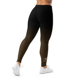 Roll Gear Brown Fade Training Spats - Brown/Black, Women's, back view.
