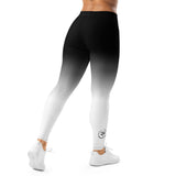Roll Gear White Fade Training Spats - White/Black, Women's, back view.