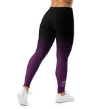 Roll Gear Purple Fade Training Spats - Purple/Black, Women's, back view.