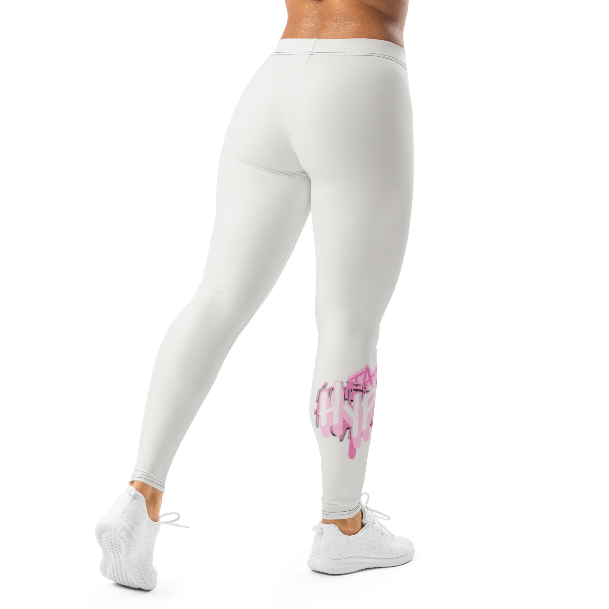 Roll Gear Tap Hype Spats - Pink & White, Women's, back view.