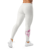 Roll Gear Tap Hype Spats - Pink & White, Women's, back view.
