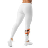 Roll Gear Tap Hype Spats - Orange & White, Women's, back view.