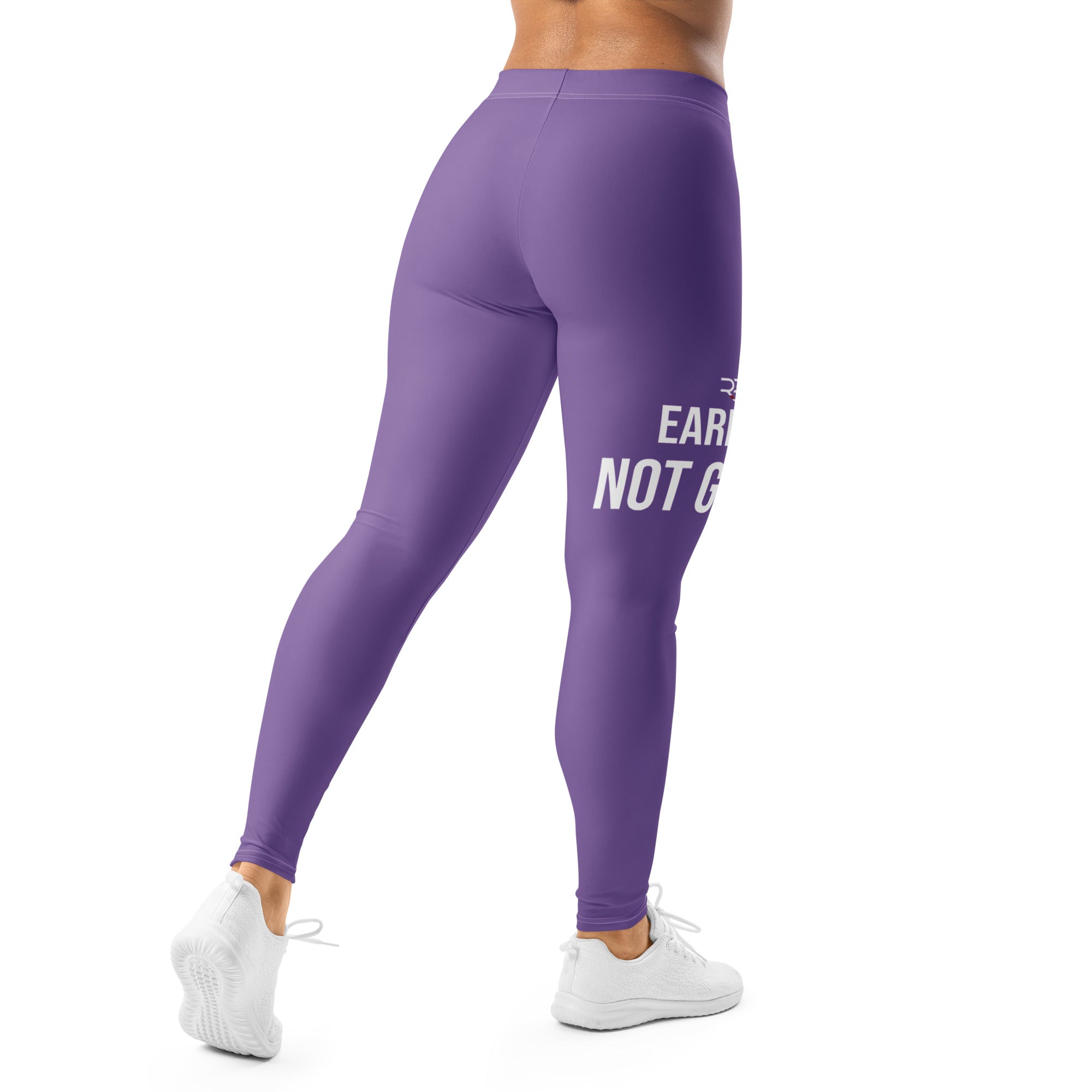 Roll Gear Earned Not Given Women's Spats – Purple, back view.