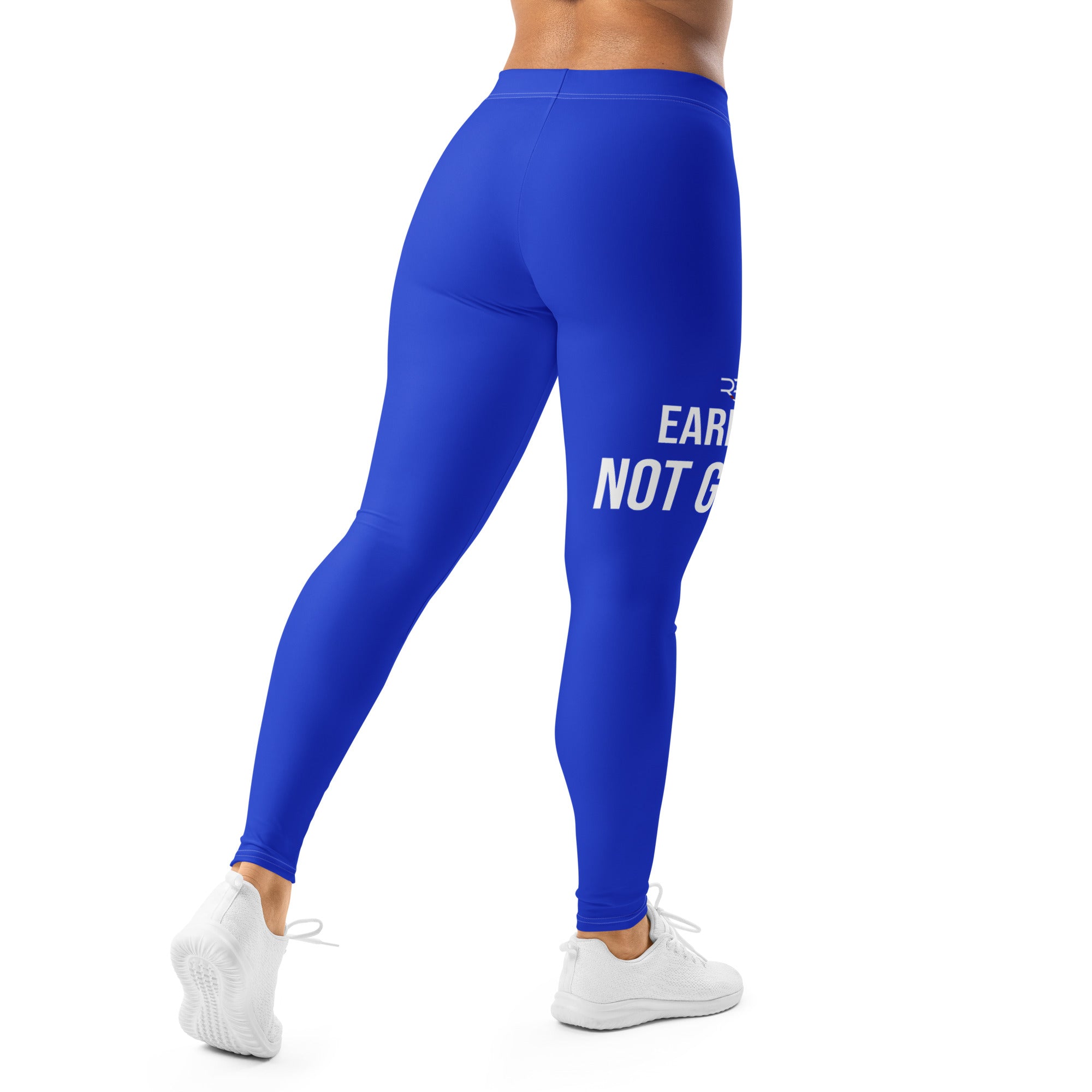 Roll Gear Earned Not Given Women's Spats – Blue, back view.