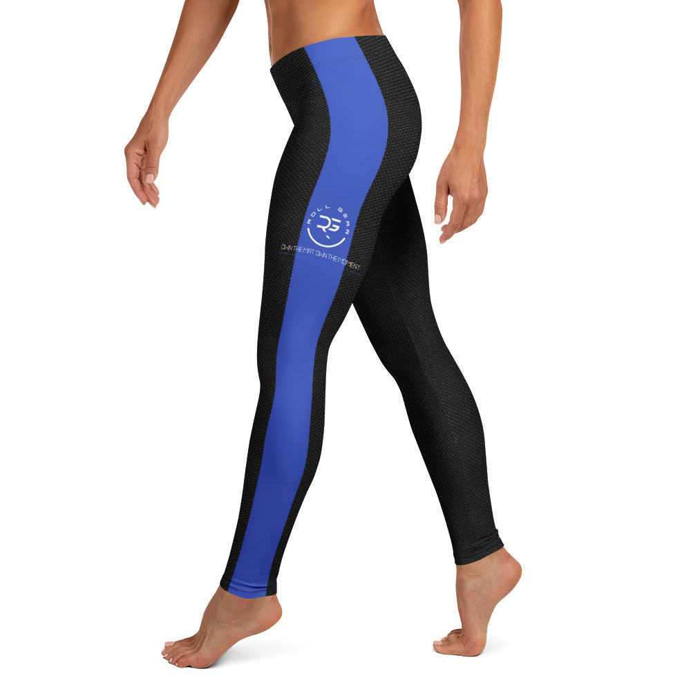 Roll Gear Women's Police Compression Spats - Thin Blue Line, left side view.
