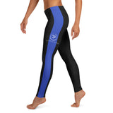 Roll Gear Women's Police Compression Spats - Thin Blue Line, left side view.