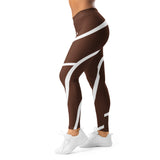 Roll Gear Brown Swirl Spats - Brown/White, Women's, left side view.