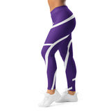 Roll Gear Purple Swirl Spats - Purple/White, Women's, left side view.