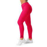 Roll Gear Earned Not Given Spats - Pink, left side view.