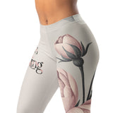 Roll Gear Signature Always Blooming Spats - Vintage Rose, Women's Leggings, left-front view, additional angle.