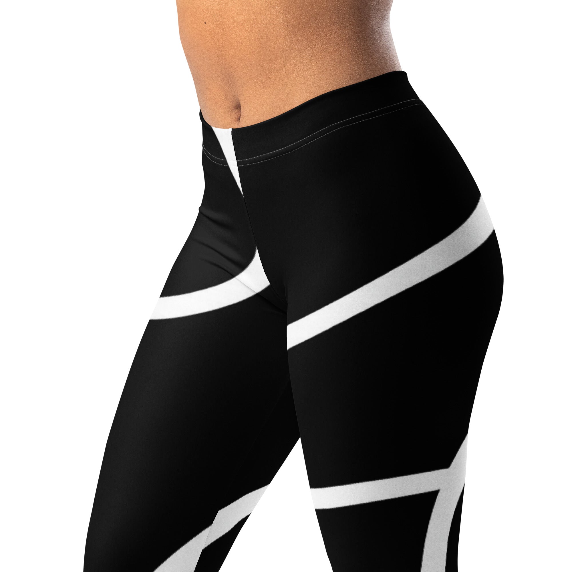 Roll Gear Black Swirl Spats - Black/White, Women's, left-front view, additional angle.