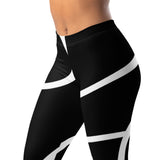 Roll Gear Black Swirl Spats - Black/White, Women's, left-front view, additional angle.