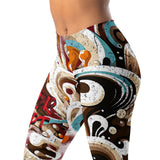 Roll Gear Never Accept Training Spats – Black/Multicolor – Women's, close-up of the hip and print.