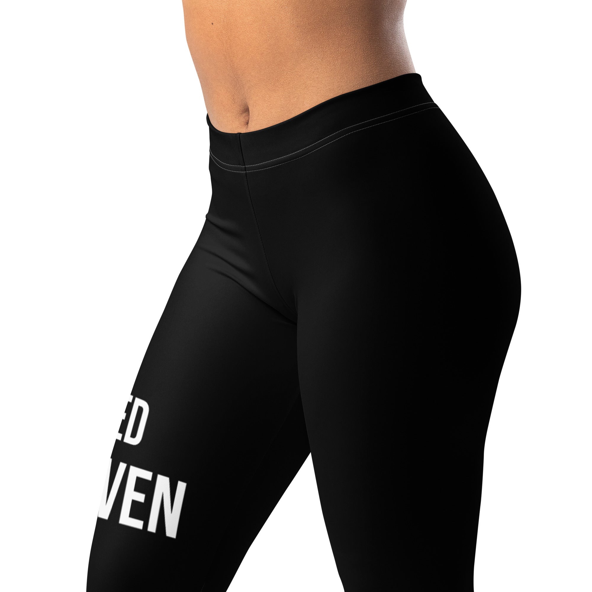 Roll Gear Earned Not Given Women's Spats - Black, front view.