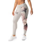Roll Gear Signature Always Blooming Spats - Vintage Rose, Women's Leggings, left-front view.