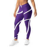 Roll Gear Purple Swirl Spats - Purple/White, Women's, left-front view.