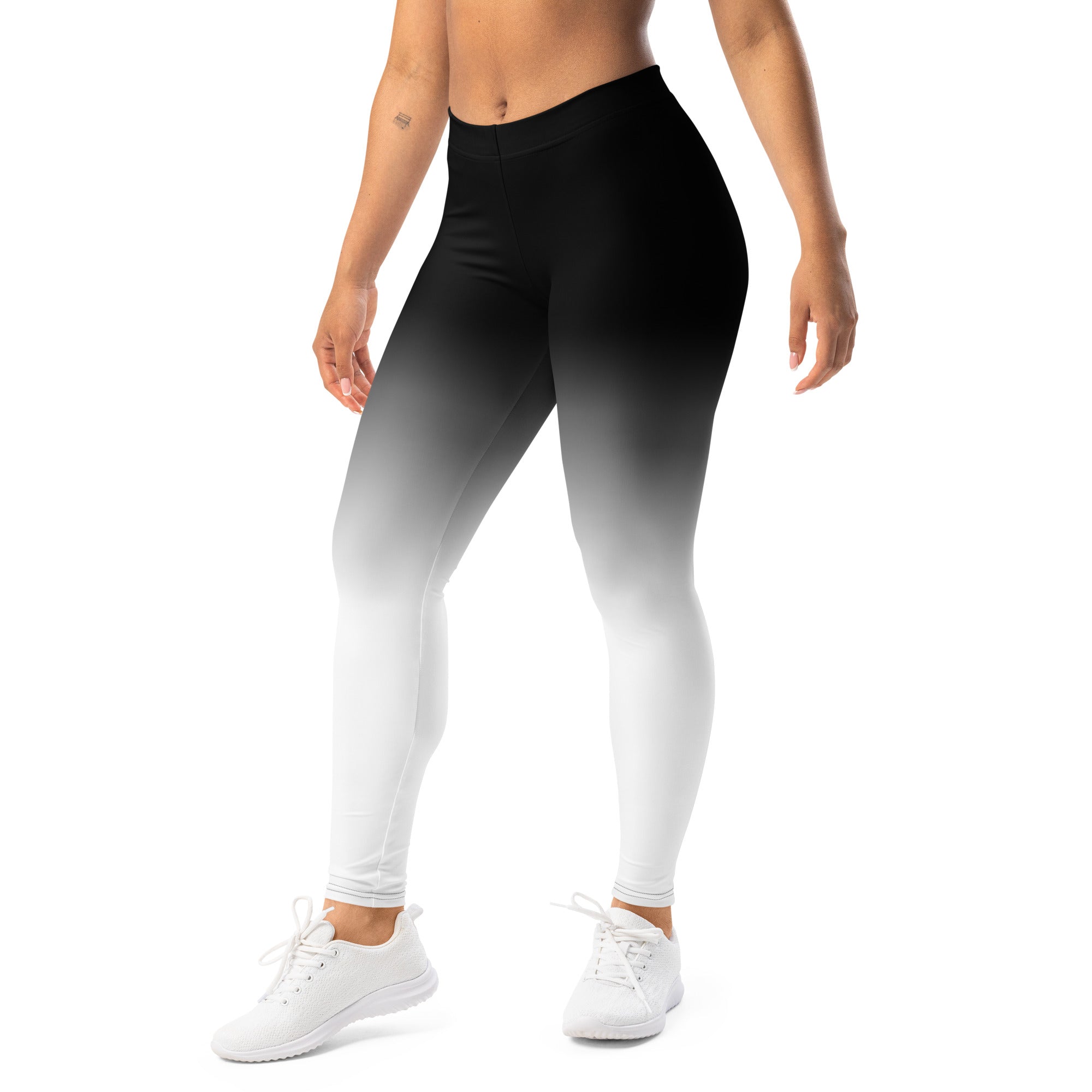 Roll Gear White Fade Training Spats - White/Black, Women's, left-front view.