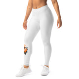 Roll Gear Tap Hype Spats - Orange & White, Women's, left-front view.