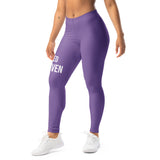 Roll Gear Earned Not Given Women's Spats – Purple, left-front view.