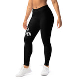 Roll Gear Earned Not Given Women's Spats - Black, left-front view.