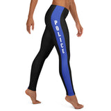 Roll Gear Women's Police Compression Spats - Thin Blue Line, right side view.