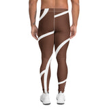 Roll Gear Brown Swirl Spats - Brown/White, Men's, back view.