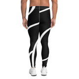 Roll Gear Black Swirl Spats - Black/White, Men's, back view.