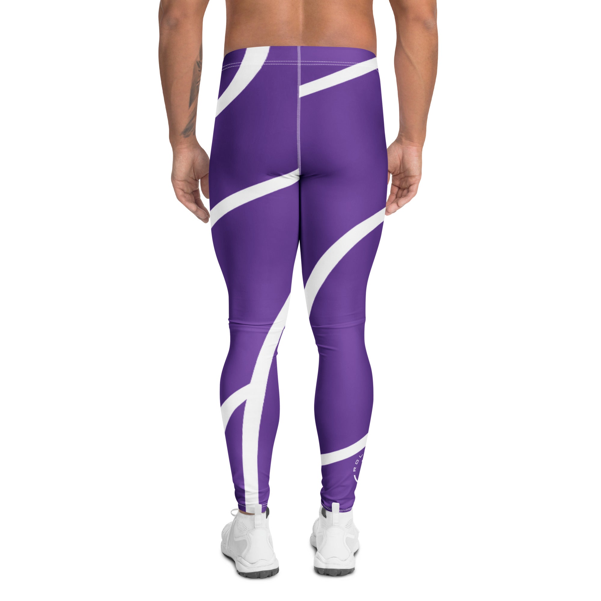 Roll Gear Purple Swirl Spats - Purple/White, Men's, back view.