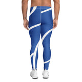 Roll Gear Blue Swirl Spats - Blue/White, Men's, back view.