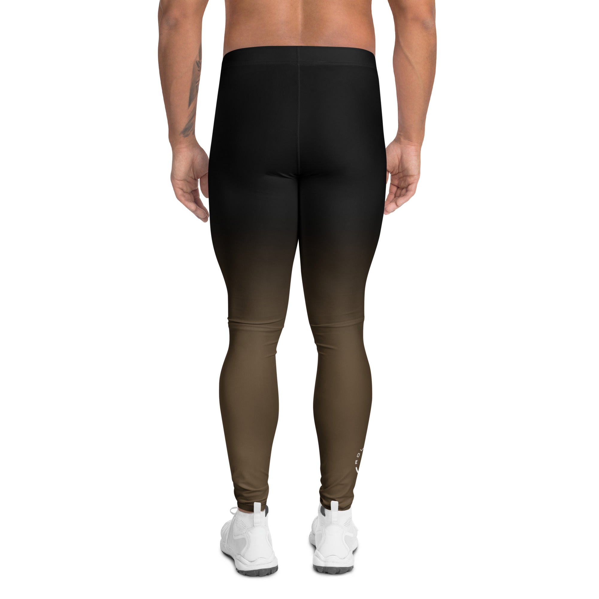 Roll Gear Brown Fade Training Spats – Brown/Black – Men's, back view.