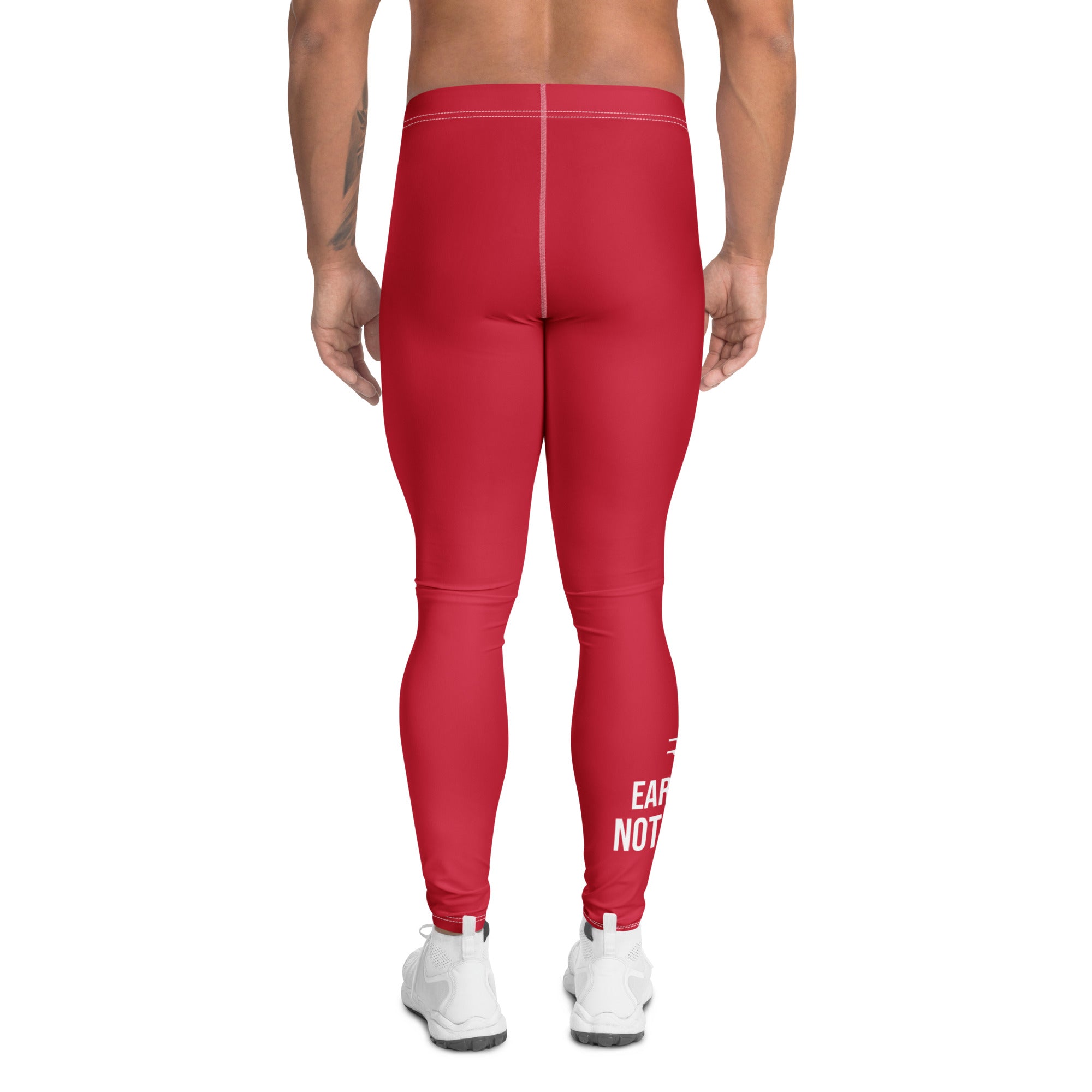 Roll Gear Earned Not Given Men's Spats – Red, back view.