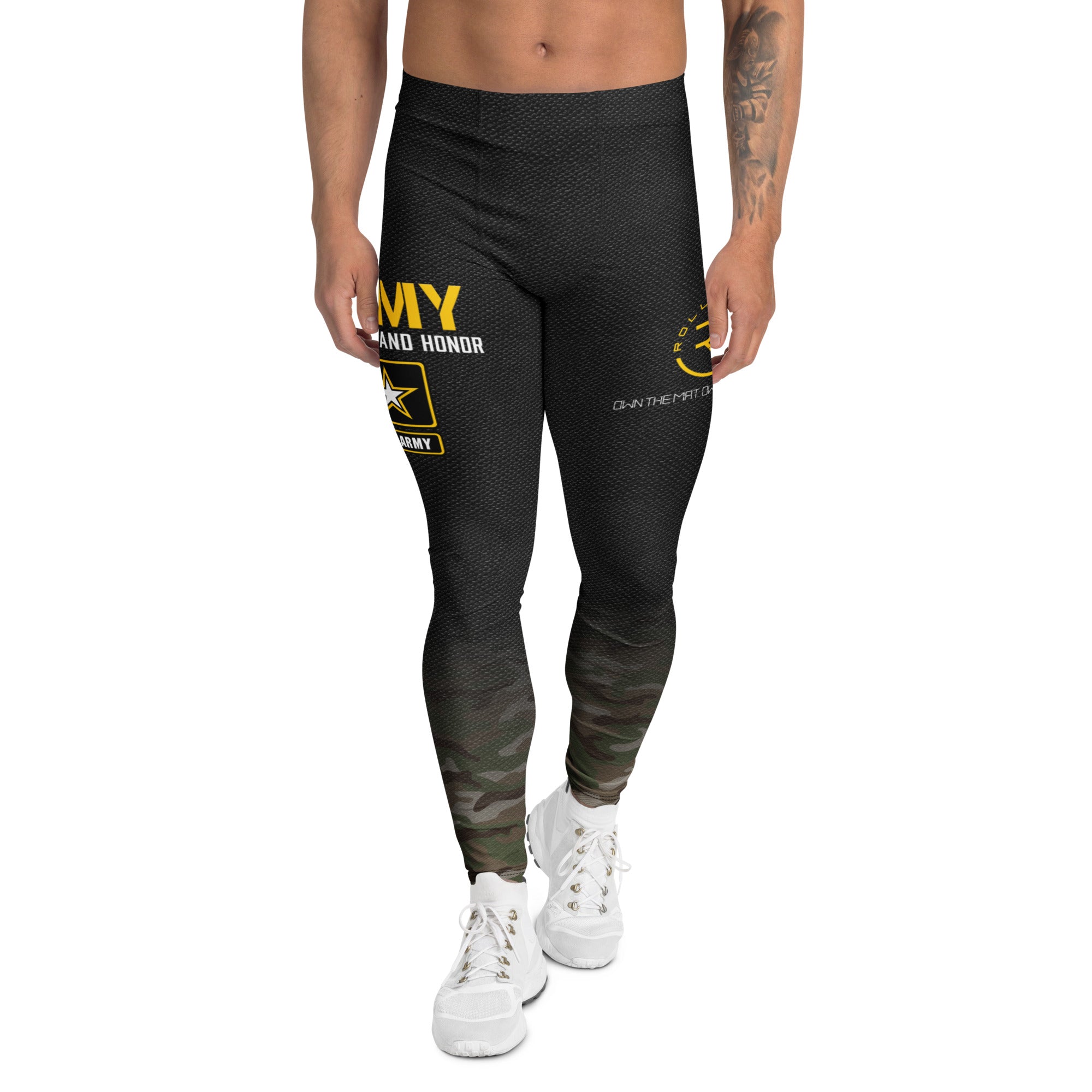 Roll Gear Men's Army Classic Compression Spats, front view.
