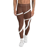 Roll Gear Brown Swirl Spats - Brown/White, Men's, front view.