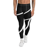 Roll Gear Black Swirl Spats - Black/White, Men's, front view.