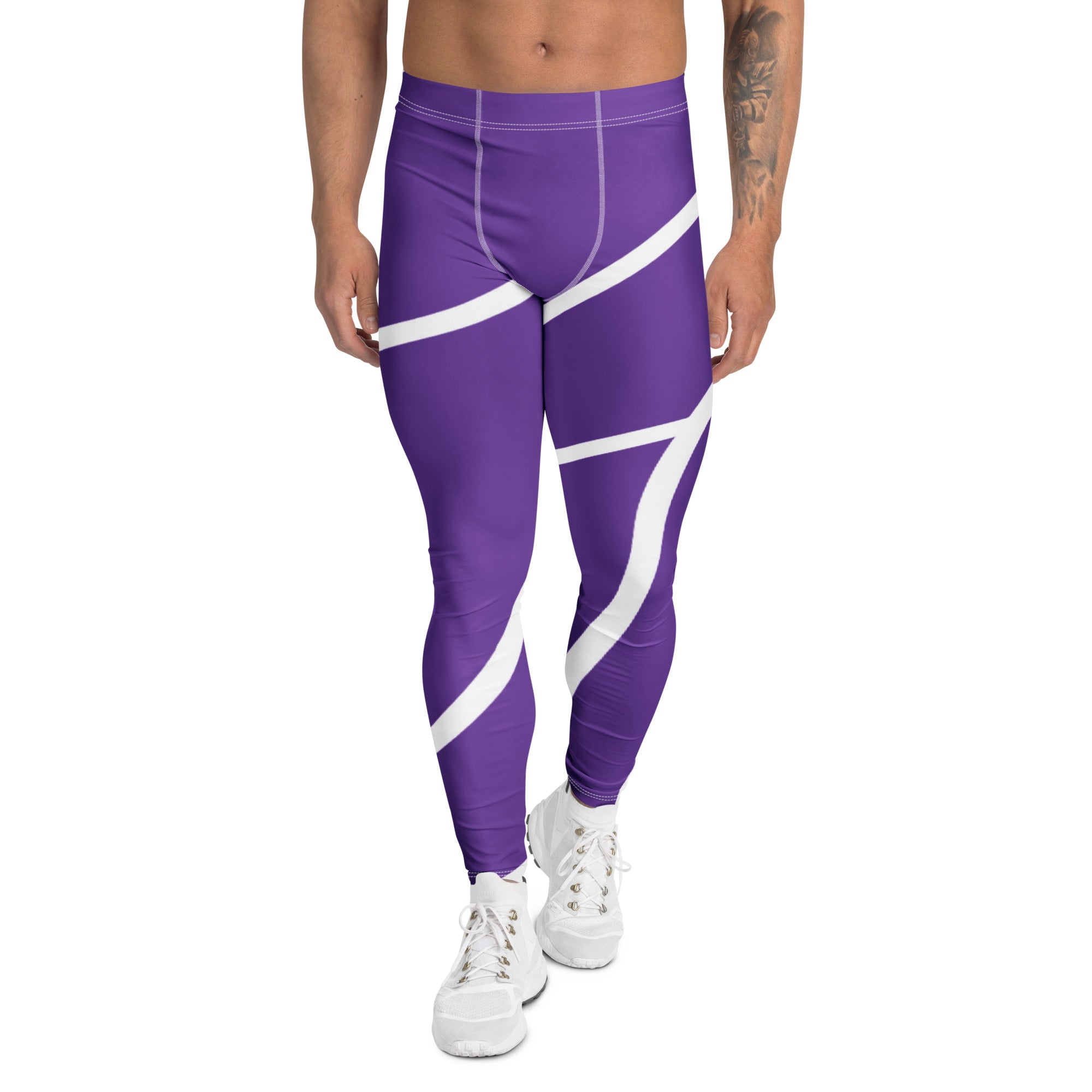 Roll Gear Purple Swirl Spats - Purple/White, Men's, front view.