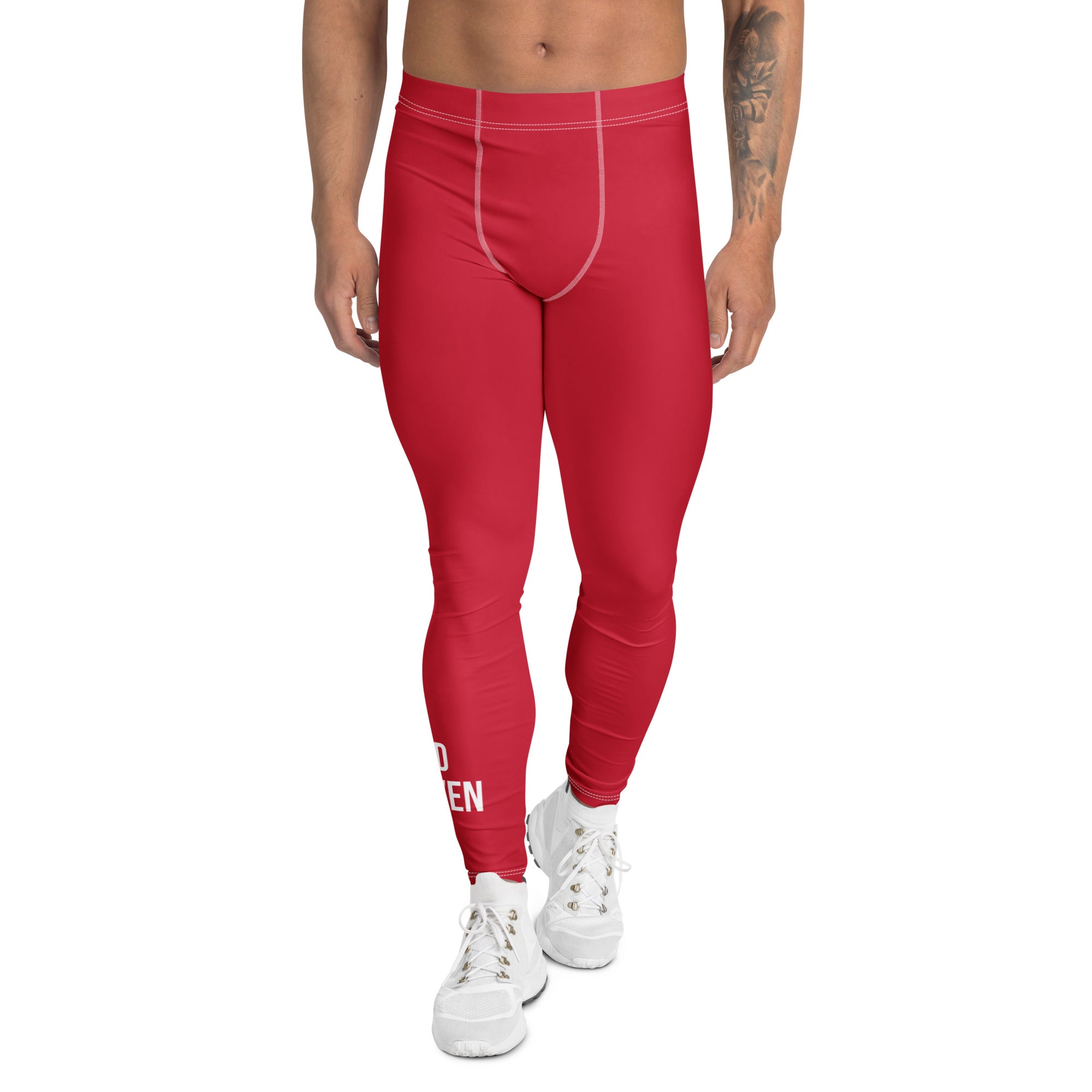 Roll Gear Earned Not Given Men's Spats – Red, front view.