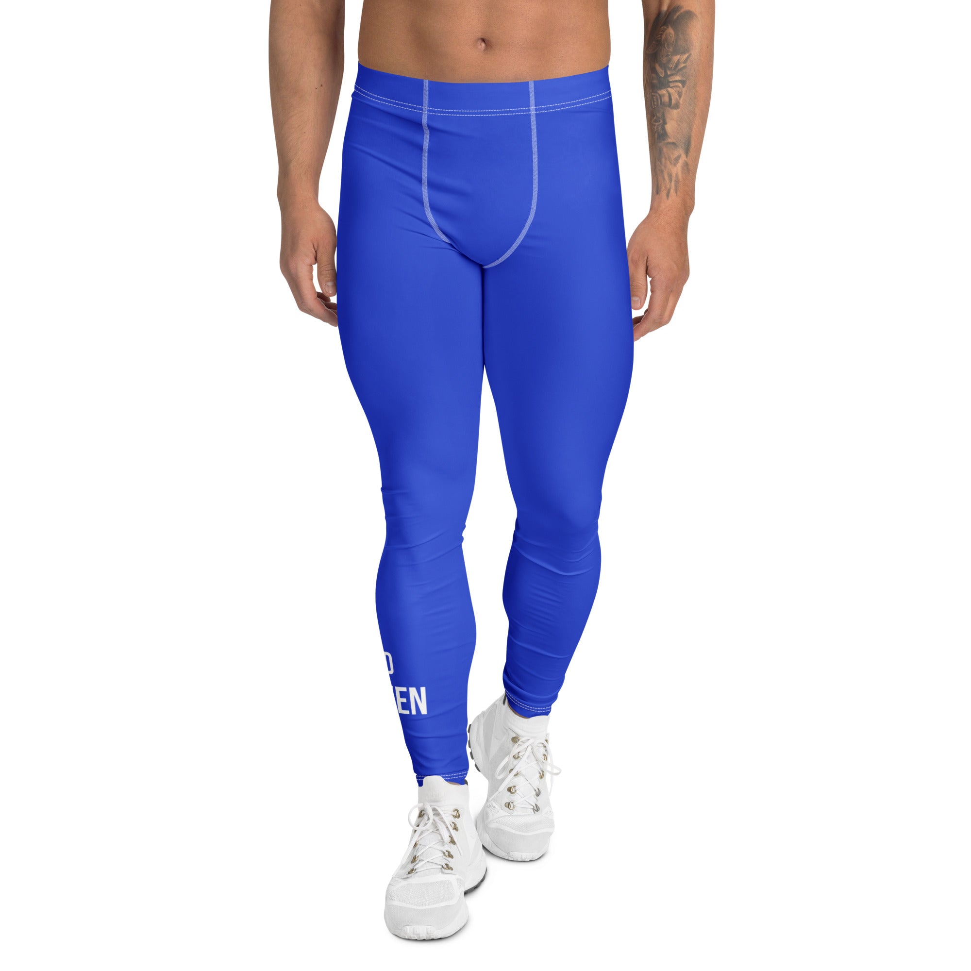 Roll Gear Earned Not Given Men's Spats - Blue, front view.