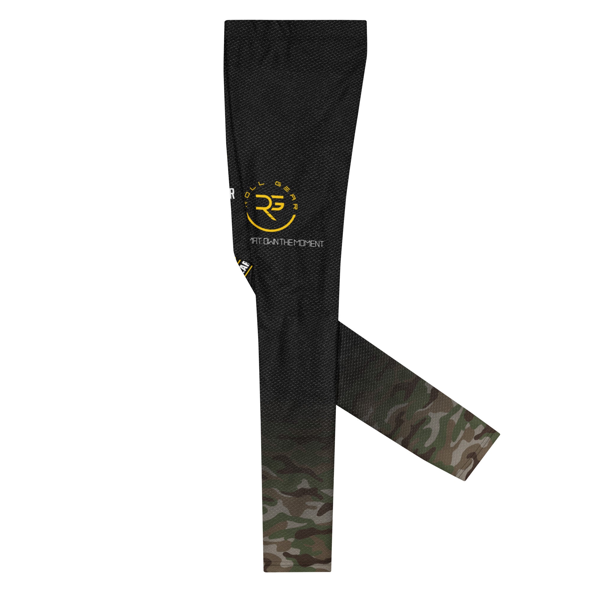 Roll Gear Men's Army Classic Compression Spats, left side view, additional angle.