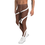 Roll Gear Brown Swirl Spats - Brown/White, Men's, left side view.