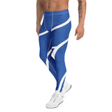 Roll Gear Blue Swirl Spats - Blue/White, Men's, left side view.