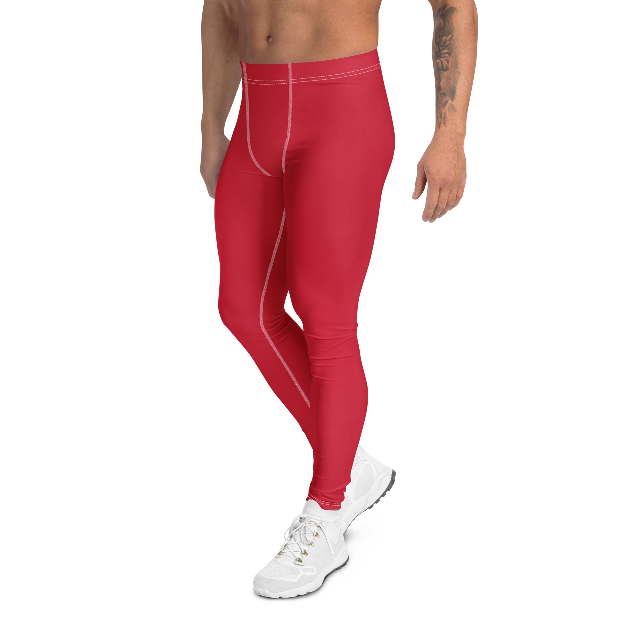 Roll Gear Earned Not Given Men's Spats – Red, left side view.