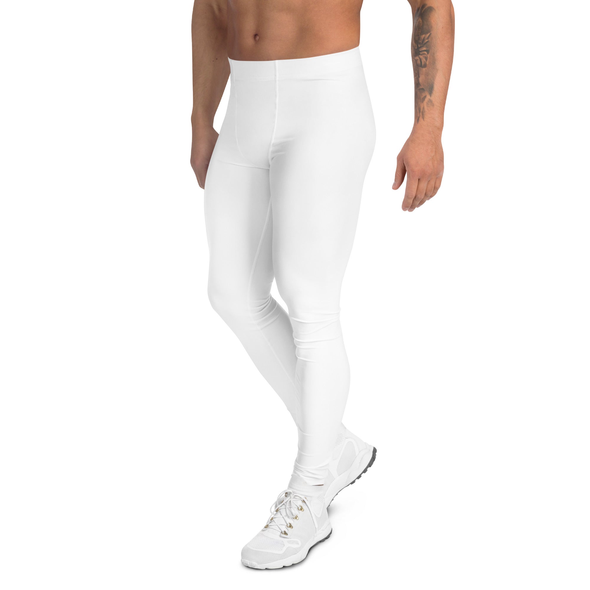Roll Gear Earned Not Given Men's Spats - White, left side view.