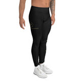 Roll Gear Men's Marines "Gold" Compression Spats – black and gold USMC-inspired leggings, right side view.