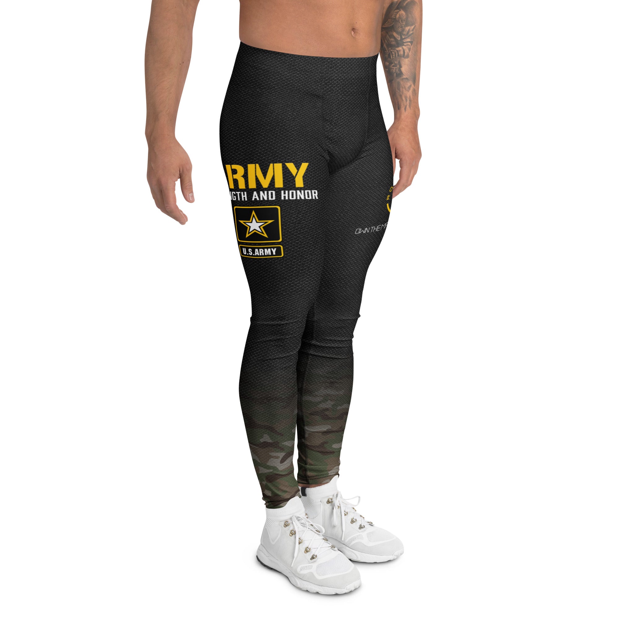 Roll Gear Men's Army Classic Compression Spats, right side view.