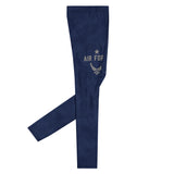 Roll Gear Men's Air Force Compression Spats - Navy, right side view, additional angle.