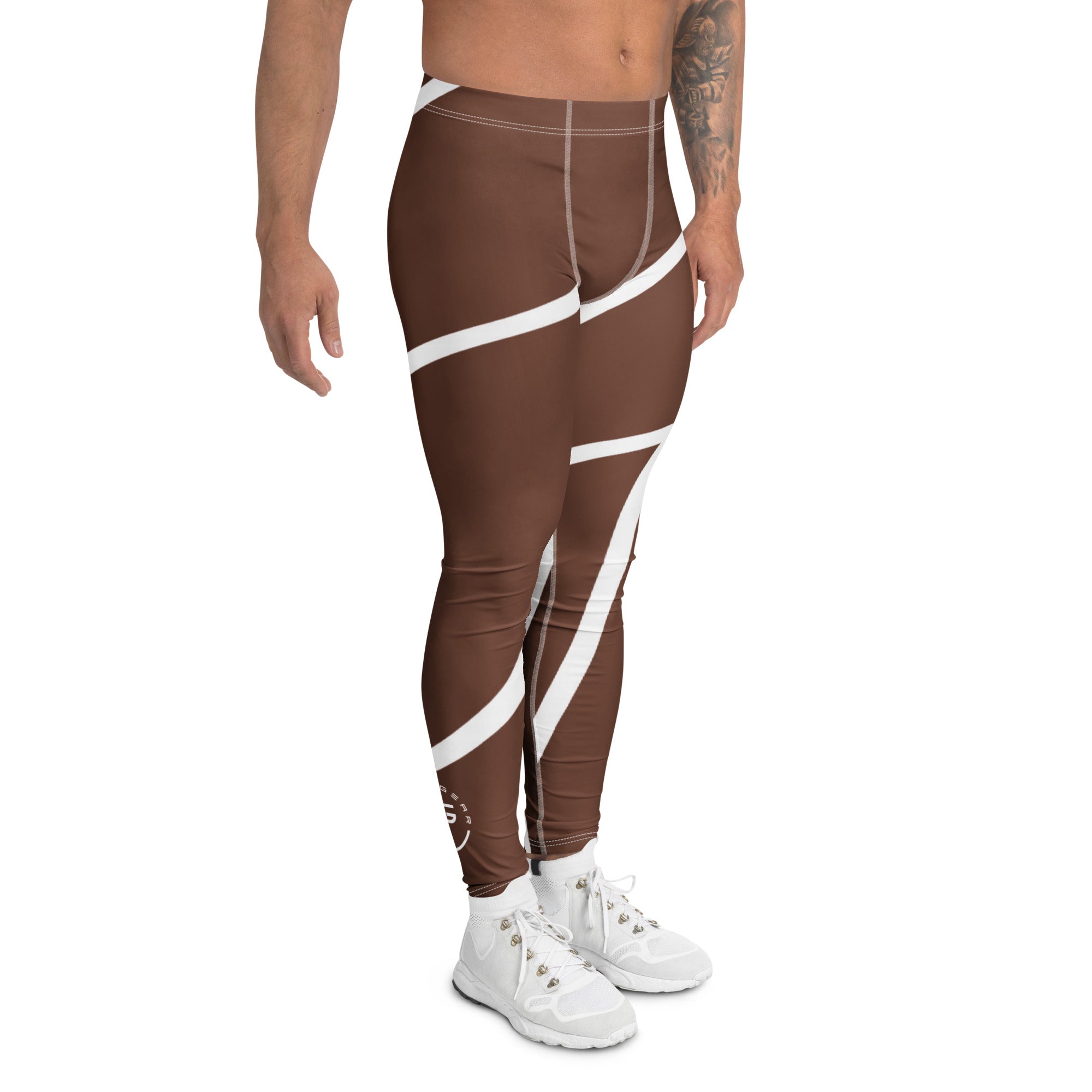 Roll Gear Brown Swirl Spats – Brown/White – Men's, right side view.