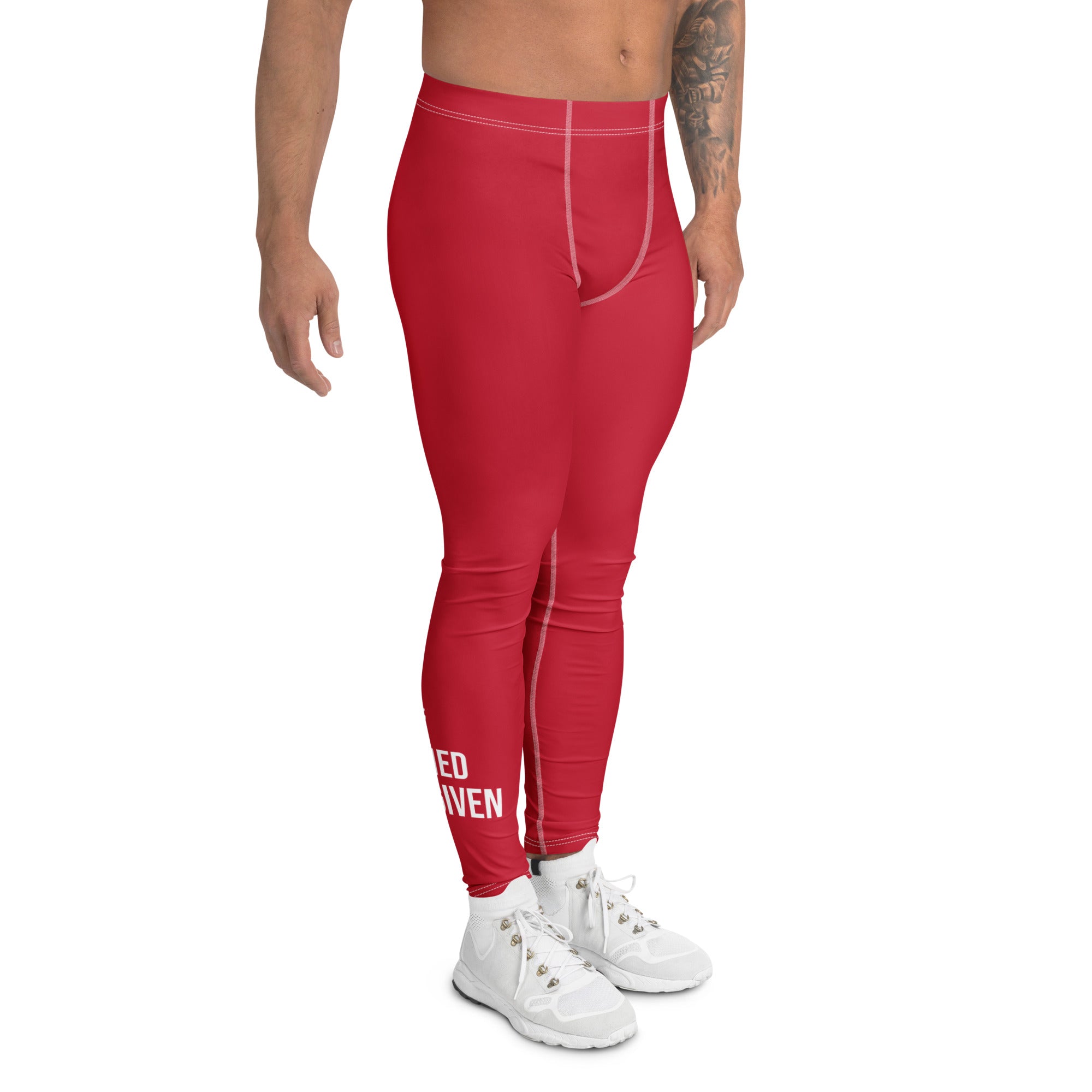 Roll Gear Earned Not Given Men's Spats – Red, right side view.