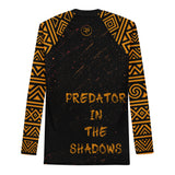 Roll Gear Jaguar BJJ Rash Guard, back view, all-over print.