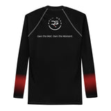 Roll Gear Black Fade Long Sleeve Rash Guard - Black, Men's, back view.